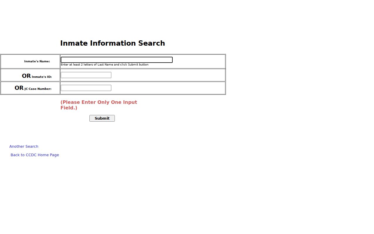 Clark County arrest booking search at CCDC