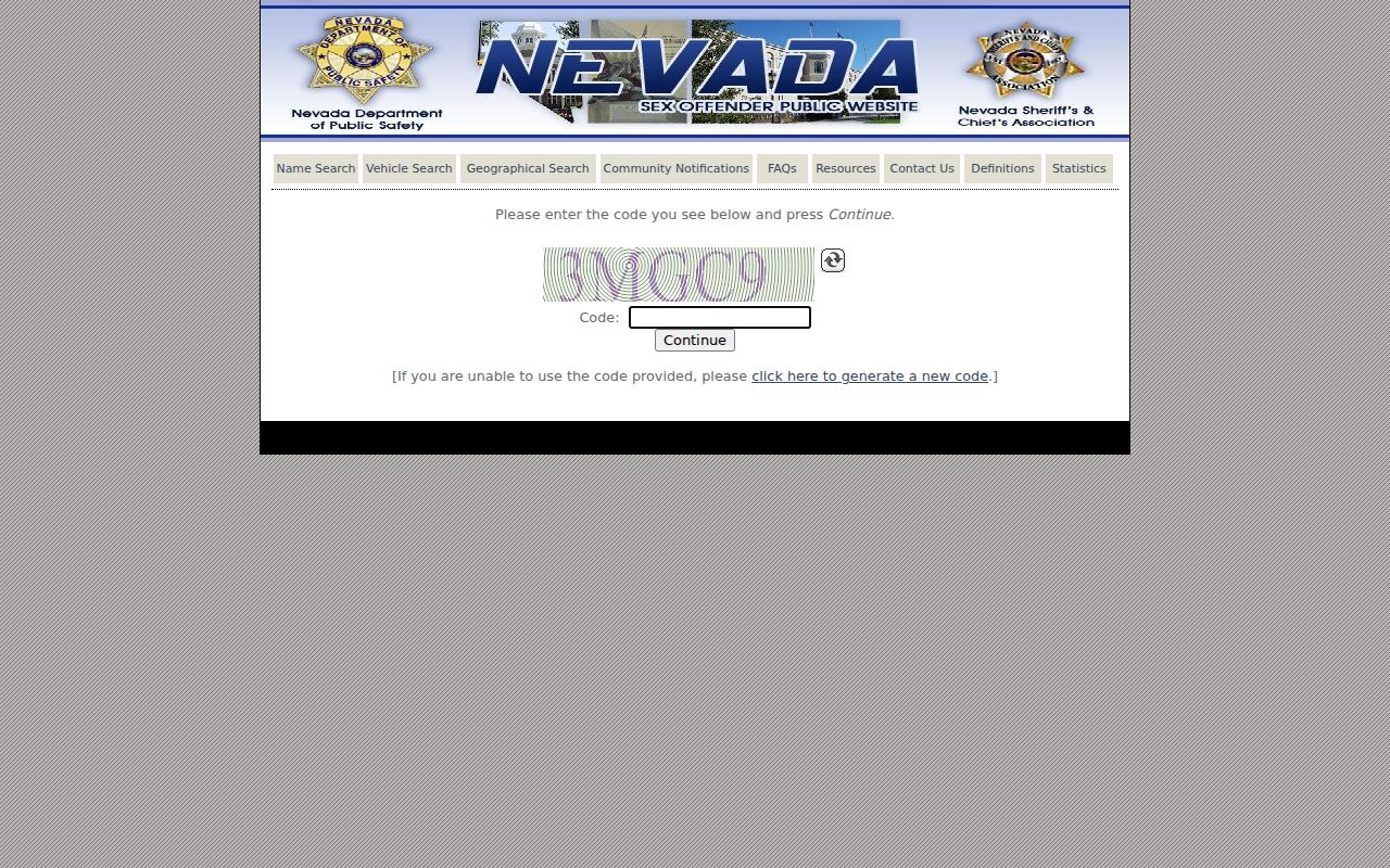 Clark County sex offender registry search gateway