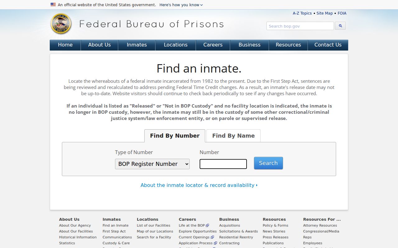Clark County North Las Vegas federal inmate criminal record locator